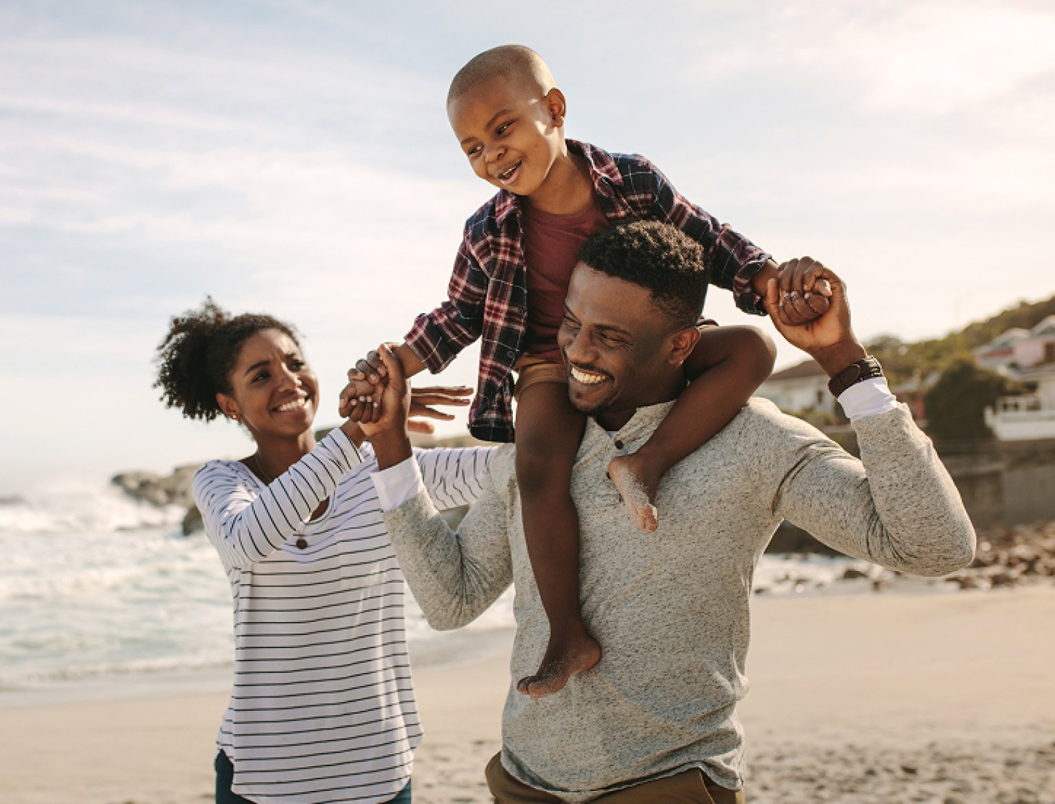 Family on the beach